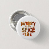 Diversiteit is het Levenselixir - Veilige Plek Ronde Button 3,2 Cm (Voorkant /achterkant)