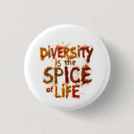 Diversiteit is het Levenselixir - Veilige Plek Ronde Button 3,2 Cm