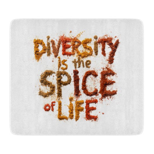 Diversiteit is het Levenskruid - Veilige Plek Snijplank (Voorkant)