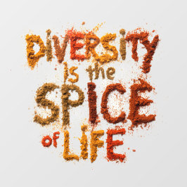 Diversiteit is het Levenskruid - Veilige Ruimte Raamsticker