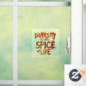 Diversiteit is het Levenskruid - Veilige Ruimte Raamsticker (Huis)