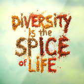 Diversiteit is het Levenskruid - Veilige Ruimte Raamsticker (Vel 3)