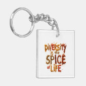 Diversiteit is het Levenskruid - Veilige Ruimte Sleutelhanger (Voorkant Links)