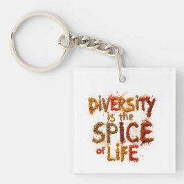 Diversiteit is het Levenskruid - Veilige Ruimte Sleutelhanger