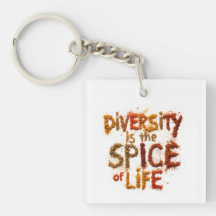 Diversiteit is het Levenskruid - Veilige Ruimte Sleutelhanger