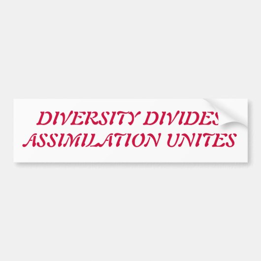 diversiteit is klote bumpersticker (Voorkant)