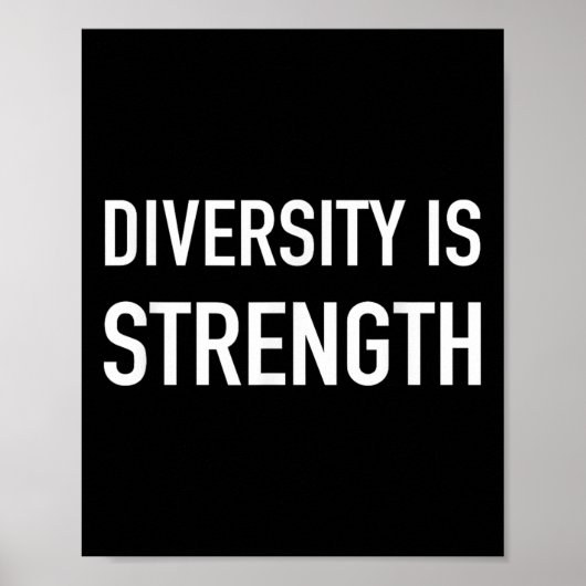 Diversiteit is kracht - populaire trending quote poster (Voorkant)