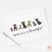 Diversiteit is mooi rechthoekige sticker (Envelop)