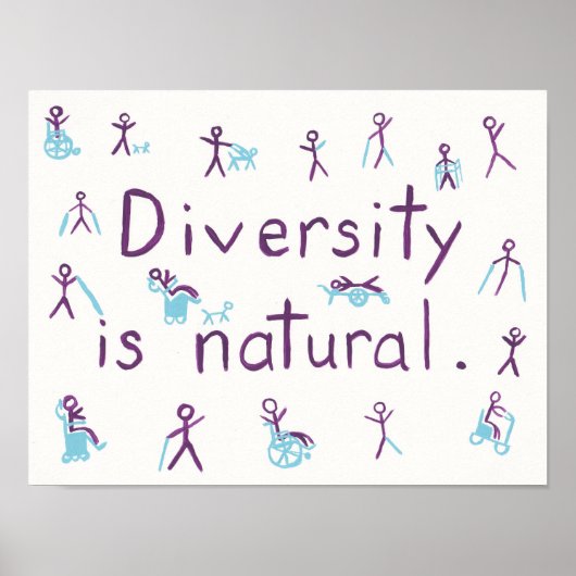 "Diversiteit is natuurlijk" Poster aanvinken (Voorkant)