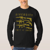Diversiteit is niet het grote Pistool van het Pro- T-shirt (Voorkant)