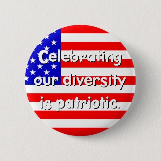 Diversiteit is patriottische Button (Voorkant)