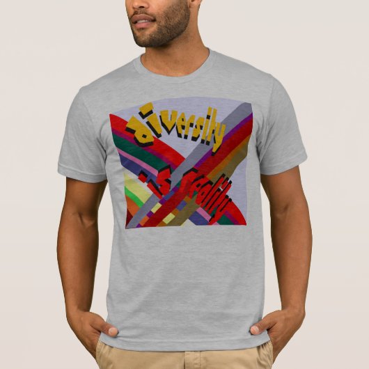 Diversiteit is realiteit T-shirt (Voorkant)