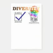 Diversiteit is uit het perspectief van de Doos Post-it® Notes (Voorkant)