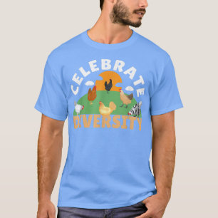Diversiteit kippenkuiker Lover Farmer Chicken O vi T-shirt