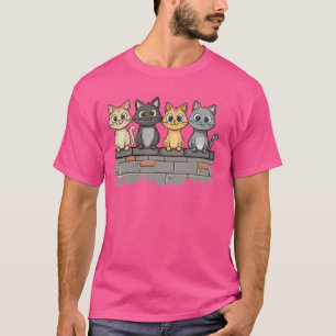 Diversiteit Kitten Lover Muur Hek Huisdier Eigenaa T-shirt