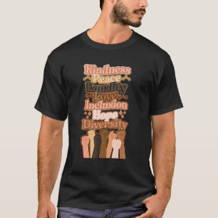 Diversiteit Liefde Vrede Mensenrechten Sociale rec T-shirt