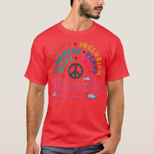 Diversiteit Liefde Vrede Mensenrechten Sociale rec T-shirt