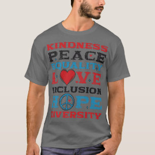 Diversiteit Liefde Vrede Mensenrechten Sociale rec T-shirt