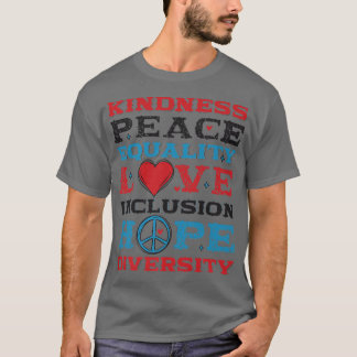Diversiteit Liefde Vrede Mensenrechten Sociale rec T-shirt