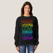 Diversiteit Liefde Vrede Mensenrechten Sociale rec Trui (Voorkant volledig)