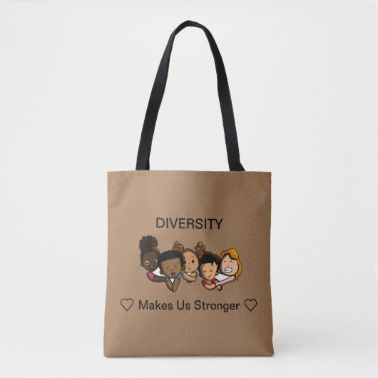 Diversiteit maakt ons sterker tote bag (Voorkant)