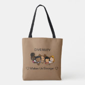 Diversiteit maakt ons sterker tote bag (Achterkant)