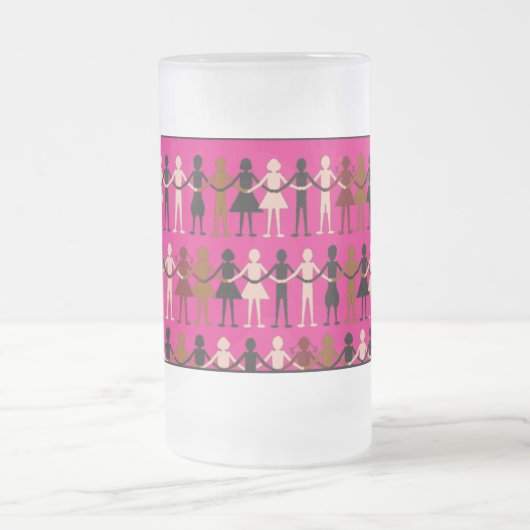 Diversiteit mok kleur "Papierpoppen" (Center)