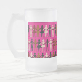 Diversiteit mok kleur "Papierpoppen"