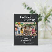 Diversiteit omarmen briefkaart (Staand voorkant)