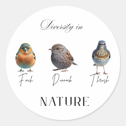Diversiteit omarmen: de harmonie van de Natuur vie Ronde Sticker (Voorkant)