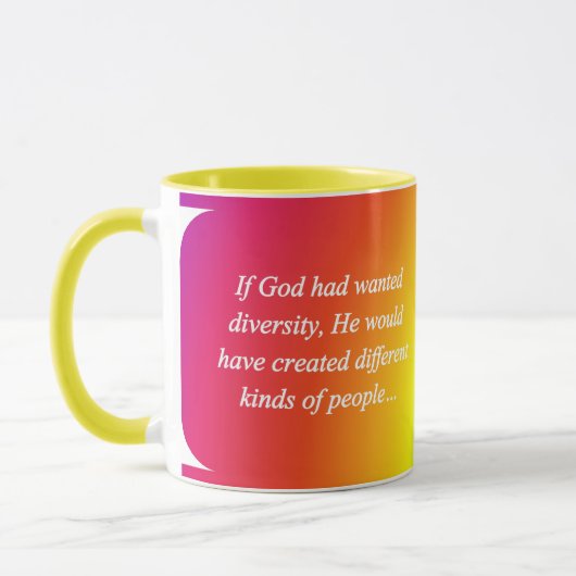 Diversiteit omkeren (sq) aanmoedigen mok (Links)