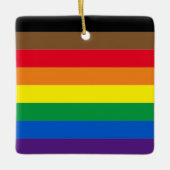 Diversiteit onder homo's met Philly regenboogtrots Keramisch Ornament (Voorkant)