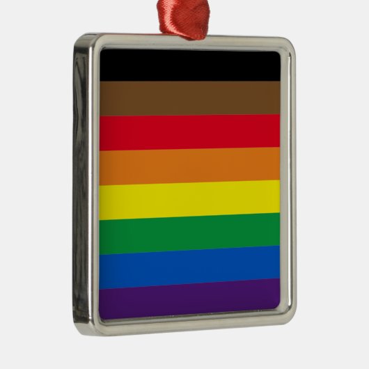 Diversiteit onder homo's met Philly regenboogtrots Metalen Ornament (Rechts)