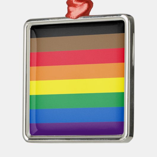 Diversiteit onder homo's met Philly regenboogtrots Metalen Ornament (Links)