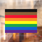 Diversiteit onder homo's met Philly regenboogtrots Raamsticker (Vel 2)