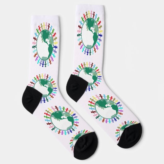 Diversiteit over de hele wereld sokken (Rechts)