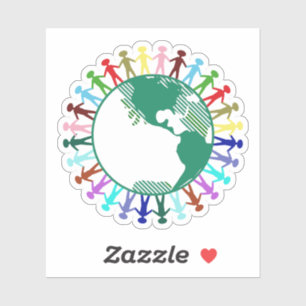Diversiteit over de hele wereld sticker
