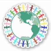 Diversiteit over de hele wereld sticker (Voorkant)