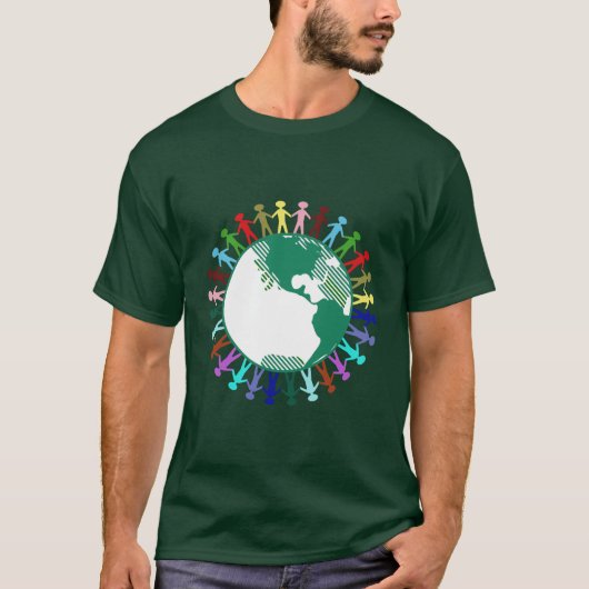 Diversiteit over de hele wereld t-shirt (Voorkant)