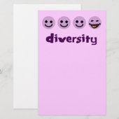 Diversiteit pingelen briefpapier (Voorkant / Achterkant)
