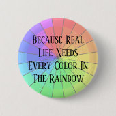 Diversiteit politieke regenboog-Buttonnen Ronde Button 5,7 Cm (Voorkant)