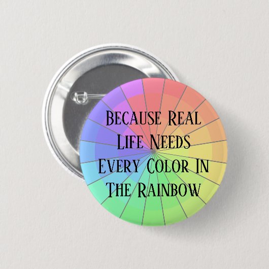 Diversiteit politieke regenboog-Buttonnen Ronde Button 5,7 Cm (Voorkant /achterkant)