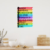 Diversiteit Rainbow Classroom Poster (Keuken)