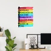 Diversiteit Rainbow Classroom Poster (Thuiskantoor)