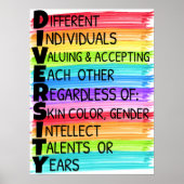 Diversiteit Rainbow Classroom Poster (Voorkant)