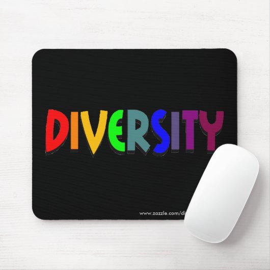 Diversiteit (regenboog) Mousepad (horizontale stij Muismat (Met muis)