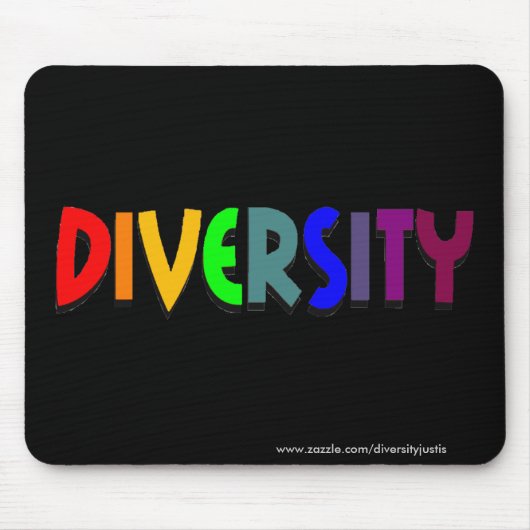 Diversiteit (regenboog) Mousepad (horizontale stij Muismat (Voorkant)