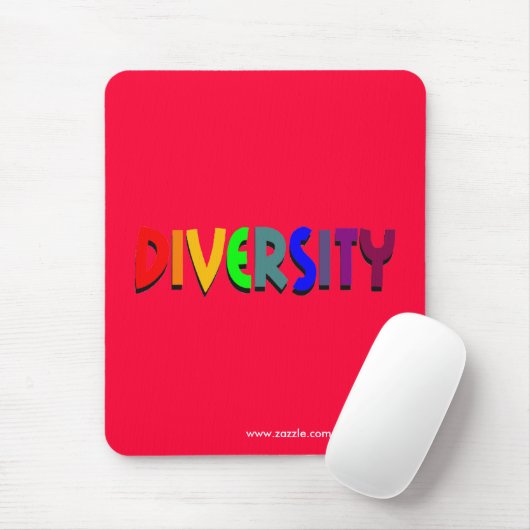 Diversiteit (regenboog) Mousepad (verticale stijl) Muismat (Met muis)