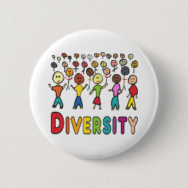 Diversiteit Ronde Button 5,7 Cm