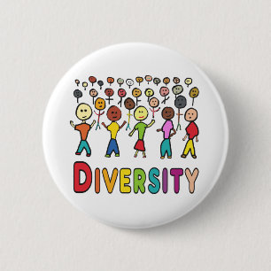 Diversiteit Ronde Button 5,7 Cm